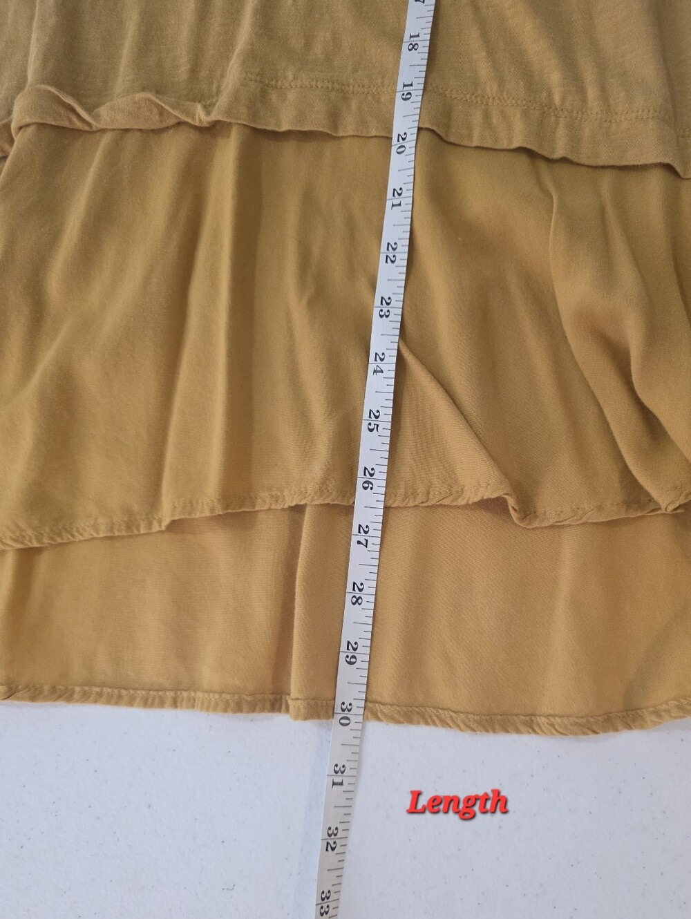 Style & Co. Layered Sleeveless Tunic Tank in Mustard - Picture 5 of 5